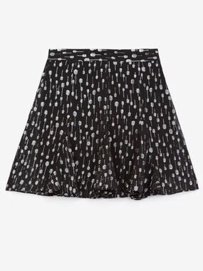 The Kooples Black Top with Silver Sequin Motif